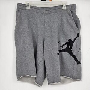 Air Jordan Shorts Mens XXL Terry Sweat Fleece Jumpman Gray Athletic Gym